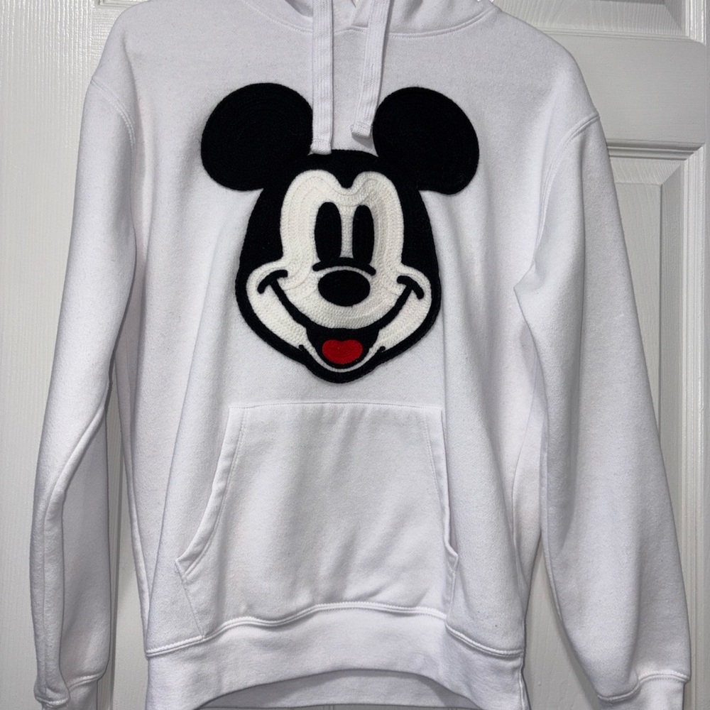 Disney White Hoodie with Mickey Mouse Design